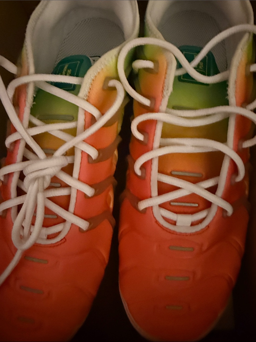 Nike Kids Gradient Orange-to-Green Sneakers